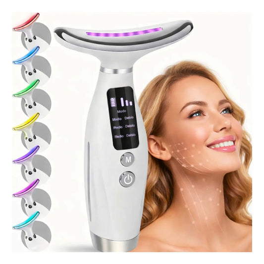 Masajeador Papada Fototerapia + Calor + Ems Recargable Usb